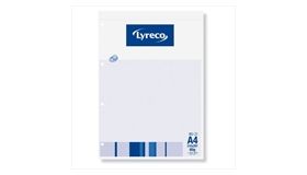 Lyreco schrijfblok A4 geruit 5x5mm bovenaan gelijmd 80 velle