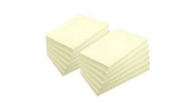 Gerecycl.memo notes, 125x75 mm, geel, 100 blad- pak van 12
