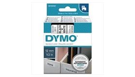 Dymo 45013 D1 etiketteerlint op tape, 12 mm, zwart op wit