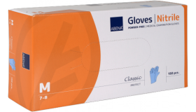 Handschoenen Soft Nitril-poedervrij blauw M(150 stuks)