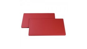 Snijplank, rood, (H)20x400x250mm, vlak (B)
