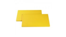 Snijplank, geel, (H)20x400x250mm, vlak(B)