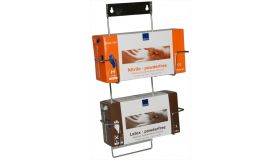 Abena universeel RVS wandhouder t.b.v. 2 dispenserdozen(B)