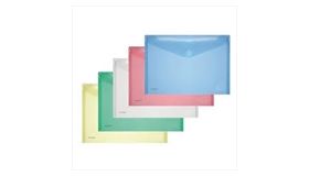 Foldersys transparante PP enveloppen A4 assorti - pak van 10