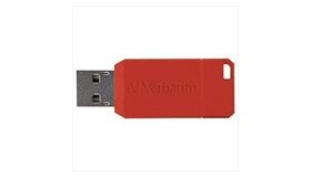 USB-stick 16 GB rood Verbatim Pinstripe 2.0