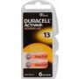 Duracell hoorapparaat batterij 13 ORANJE  (pakje 6 st)