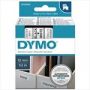Dymo 45013 D1 etiketteerlint op tape, 12 mm, zwart op wit
