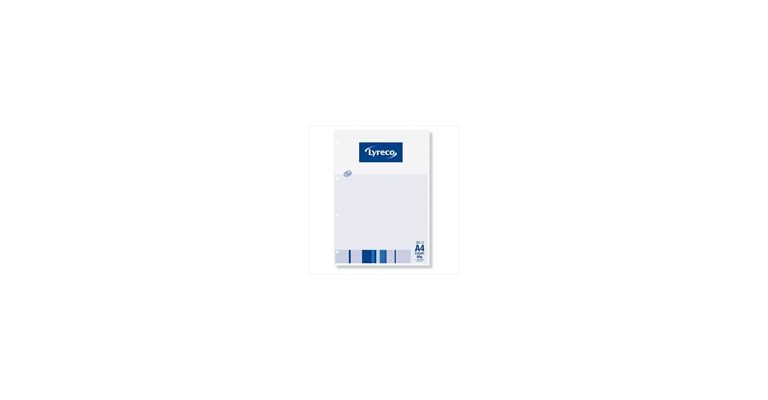 Lyreco schrijfblok A4 geruit 5x5mm bovenaan gelijmd 80 velle