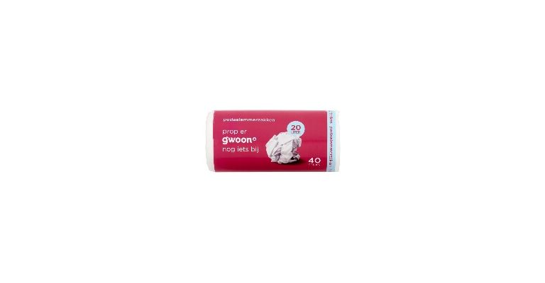Pedaalemmerzak 25 liter Gwoon Per rol 50 stuks