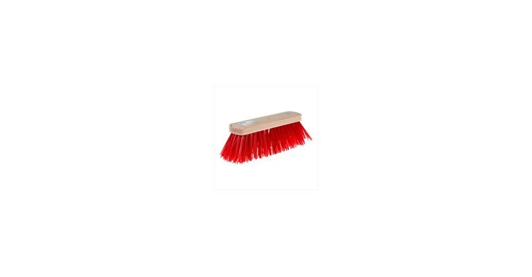 Straatbezem Rood Hout 30cm