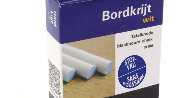 Stofvrij krijt wit - doos van 12 stuks