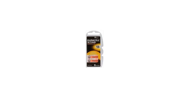 Duracell hoorapparaat batterij 13 ORANJE  (pakje 6 st)