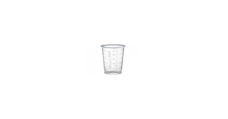 Medicijnbekers pp 30 ml transparant(rol a 80 stuks)