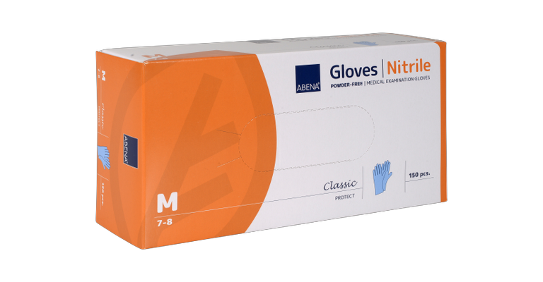 Handschoenen Soft Nitril-poedervrij blauw M(150 stuks)