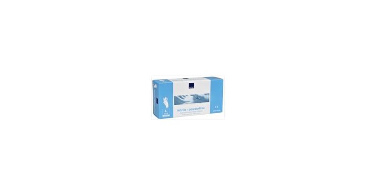 Handschoenen Soft Nitril-poedervrij blauw L (150 st)