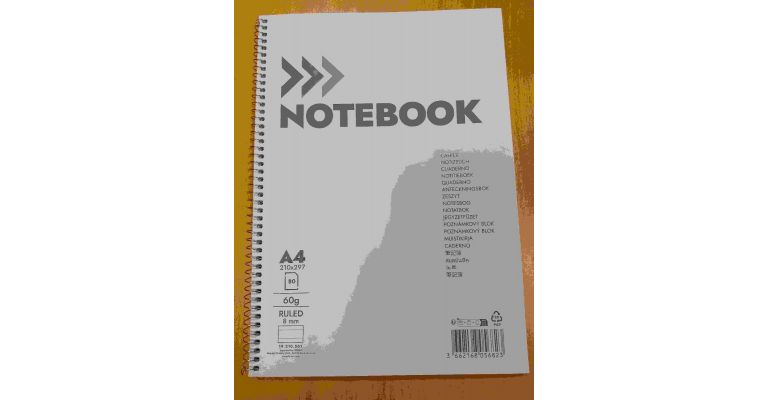 ARWS spiraalgebonden notitieboek, A4, 160 pagina's, gelijnd