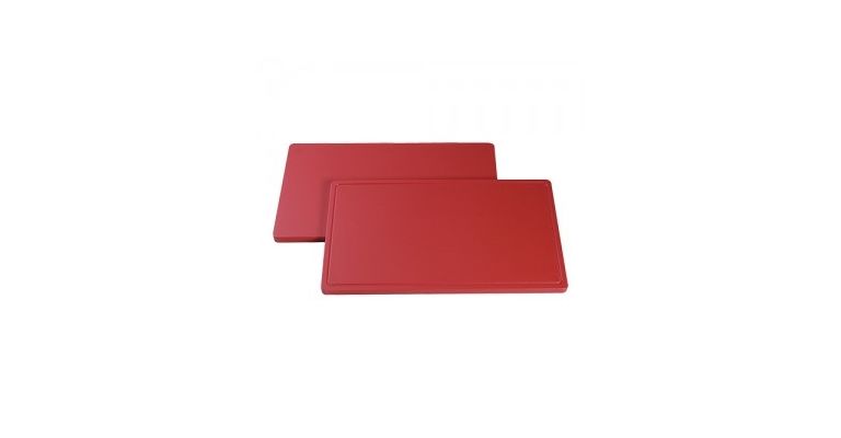 Snijplank, rood, (H)20x400x250mm, vlak (B)