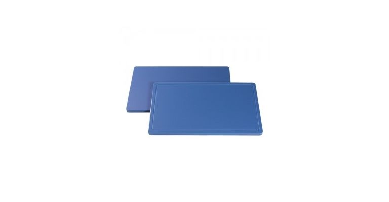 Snijplank, blauw, (H)20x400x250mm, vlak(B)