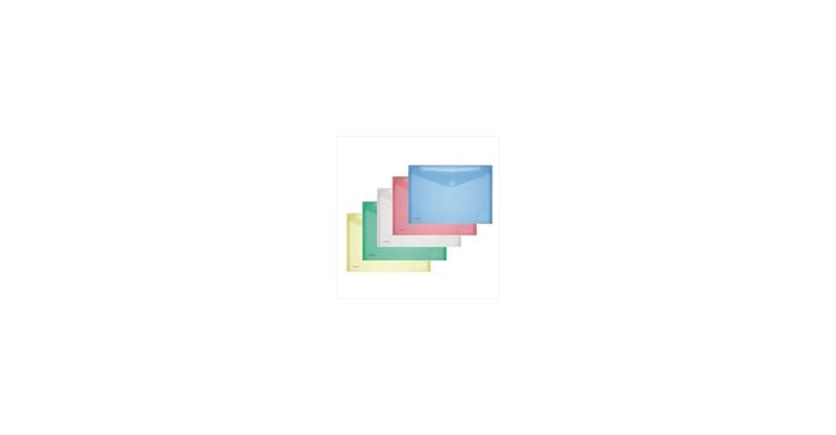Foldersys transparante PP enveloppen A4 assorti - pak van 10