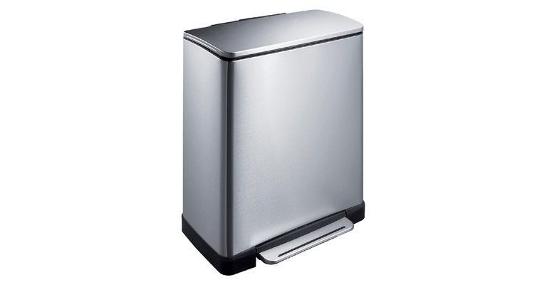 Afvalbak EKO E-Cube pedaalemmer 50liter RVS