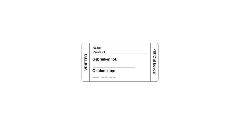 Label - vriezer - 70x35mm -rol 250 stuks